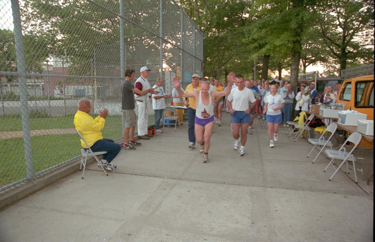 Sri Chinmoy, race founder, at an early event in 2000s