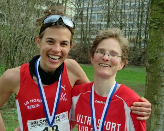 Rebecca Walter and Nee Alder-Baerens immediately after the German Championships 2016 in Nuremberg, Germany
